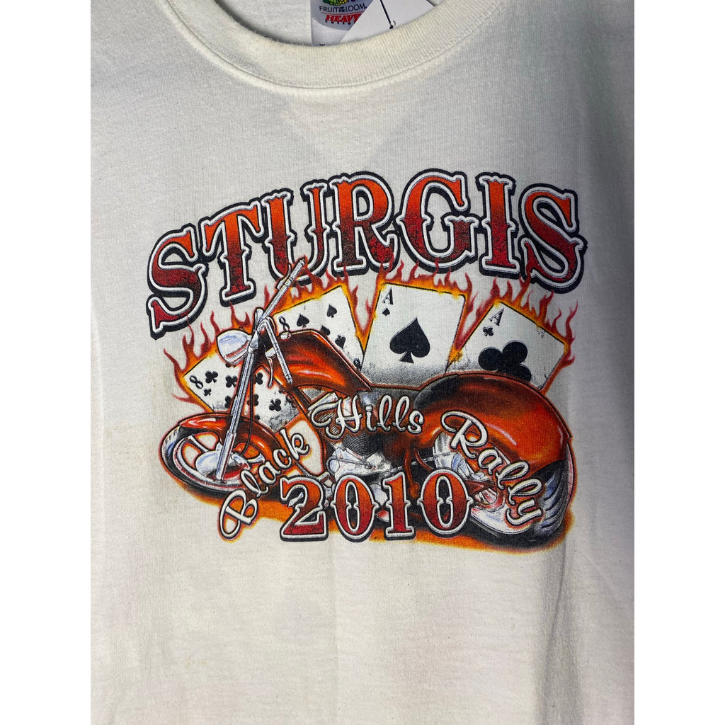 Fruit of the Loom Sturgis 2010 Black Hills Rally Graphic Print Shirt Men's XL