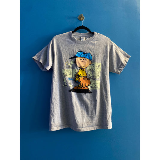 DELTA Pro Weight Peanuts Charlie Brown Graphic T-Shirt Adult Size Medium