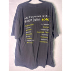 1999 Vintage Elton John An Evening With... Tour T-Shirt Pop Music Black Shirt XL