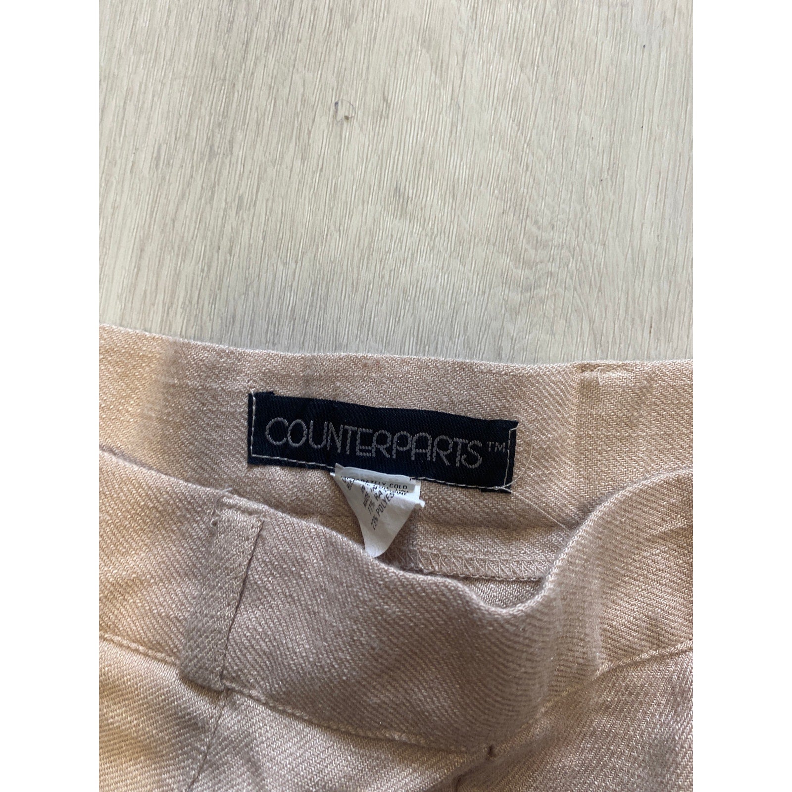 Vintage 1970s Counterparts Khaki Pleated A-line Maxi Skirt Women's Size 6