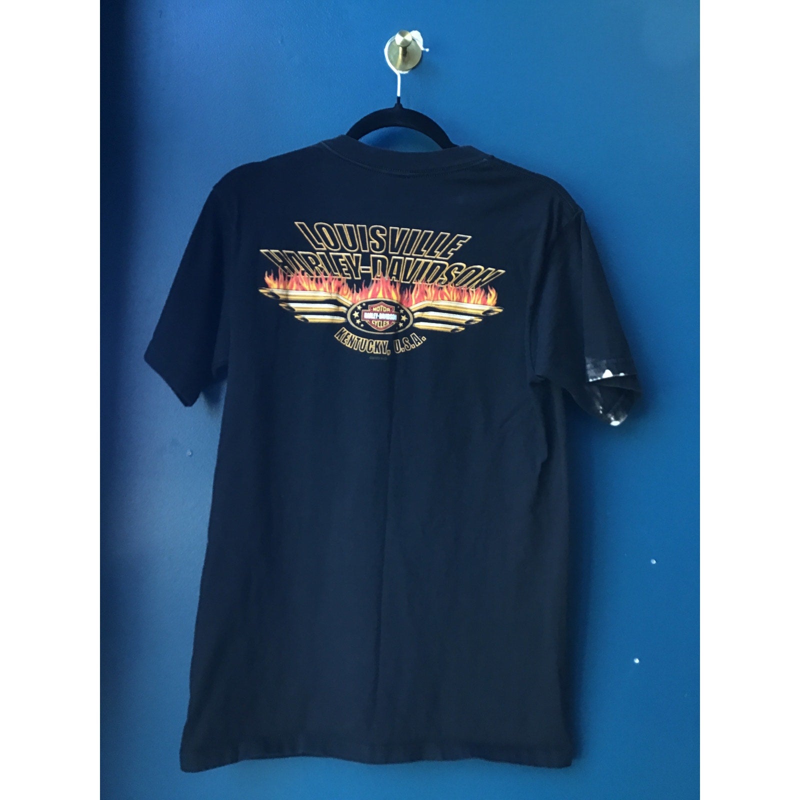 Harley Davidson Motorcycle Eagles Louisville, Kentucky USA Black Shirt Medium