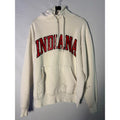 Vintage IU INDIANA Graphic Print White Pullover Hoodie Women's Size Large
