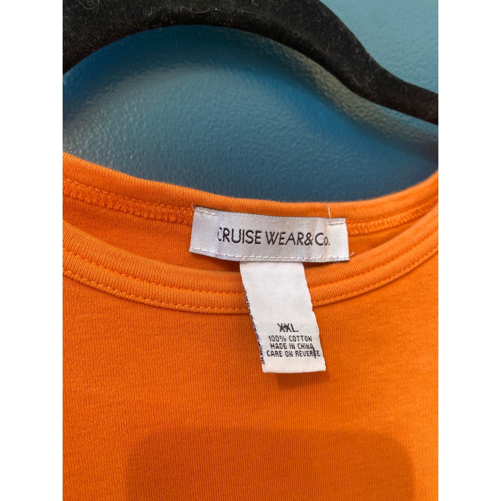 Cruisewear & Co. Orange T-shirt with Rhinestone Sun Short Sleeve Women's XXL
