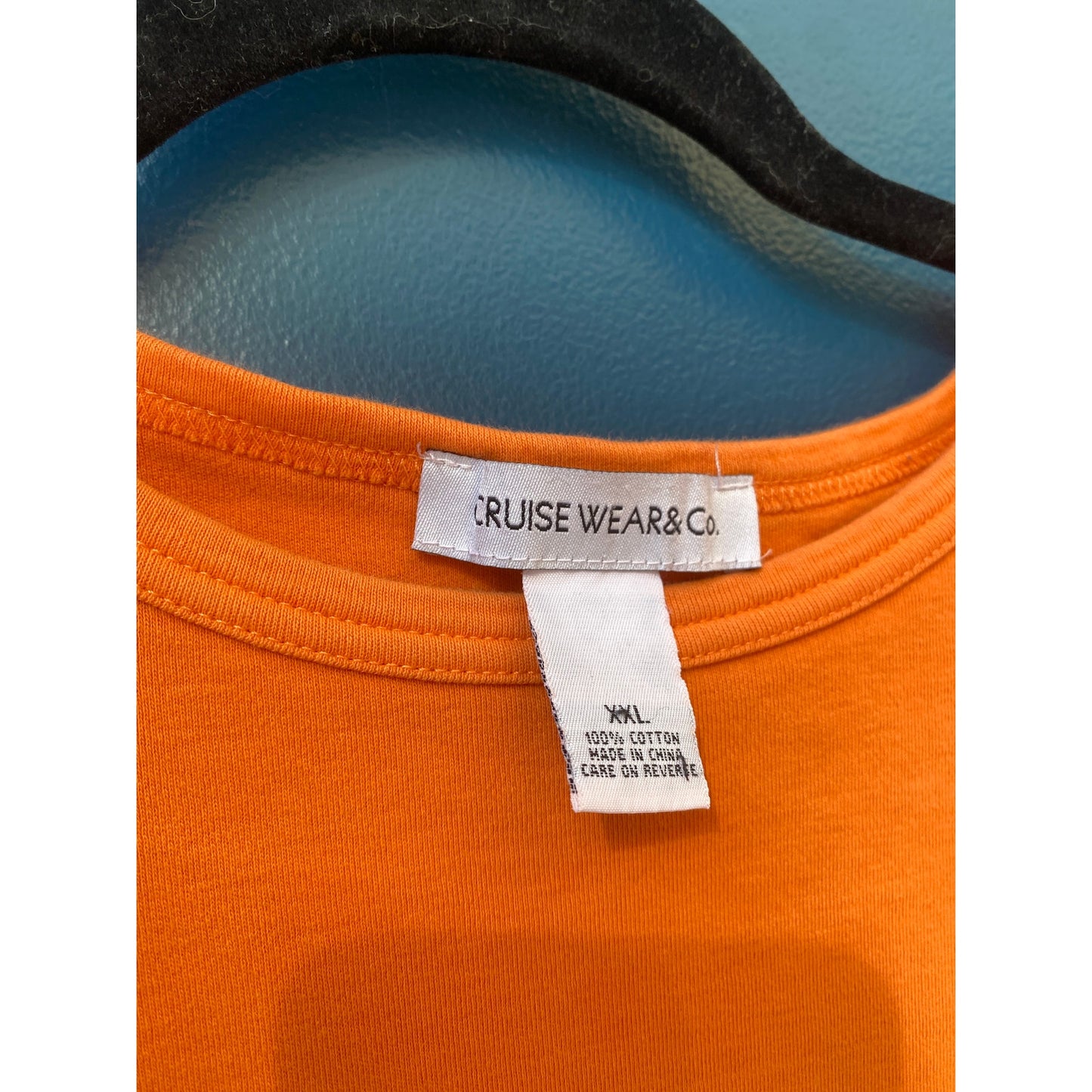 Cruisewear & Co. Orange T-shirt with Rhinestone Sun Short Sleeve Women's XXL