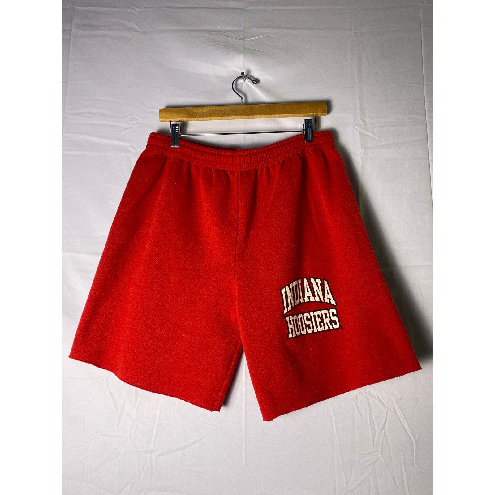 Vintage 90s IU Indiana University Hoosiers Red Basketball Shorts Mens Size Large