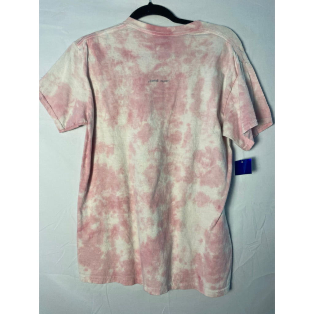 Nirvana Never Mind Smiley Face Pink Tie Dye Shirt Men's Size Medium