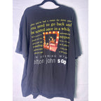 1999 Vintage Elton John An Evening With... Tour T-Shirt Pop Music Black Shirt XL