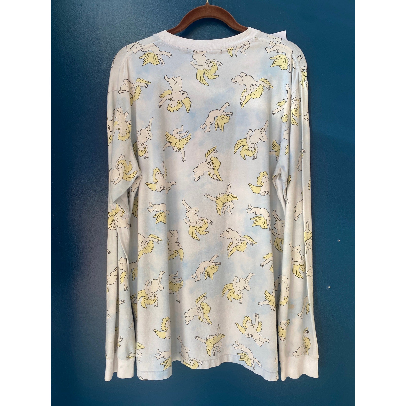 Joyrich Risen Sky Angel Cupid Long Sleeve Crew Neck Shirt Women's Size XL
