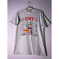 Vintage Fruit of the Loom EMT Graphic Print Gray T-Shirt Men's Size Large