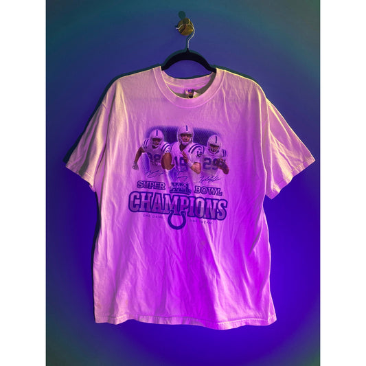 White SUPERBOWL CHAMPIONS XLI NFL Indianapolis Colts White Shirt Men's Large