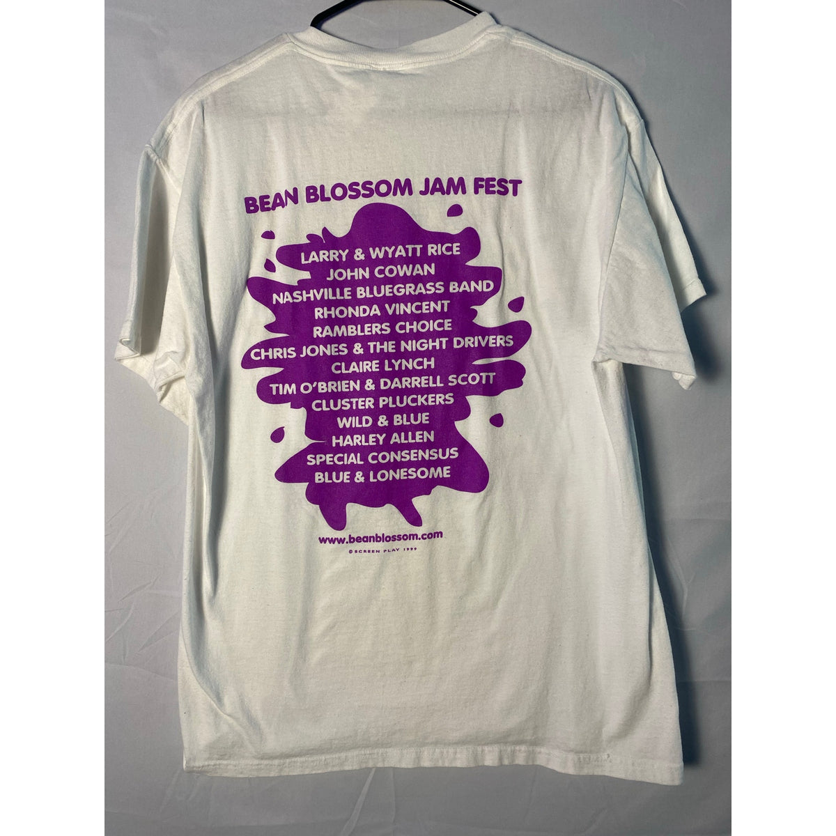 Vintage 90’s Bill Monroe JAMFEST Bean Blossom Jam July 30-31 Bluegrass T-Shirt Size Large