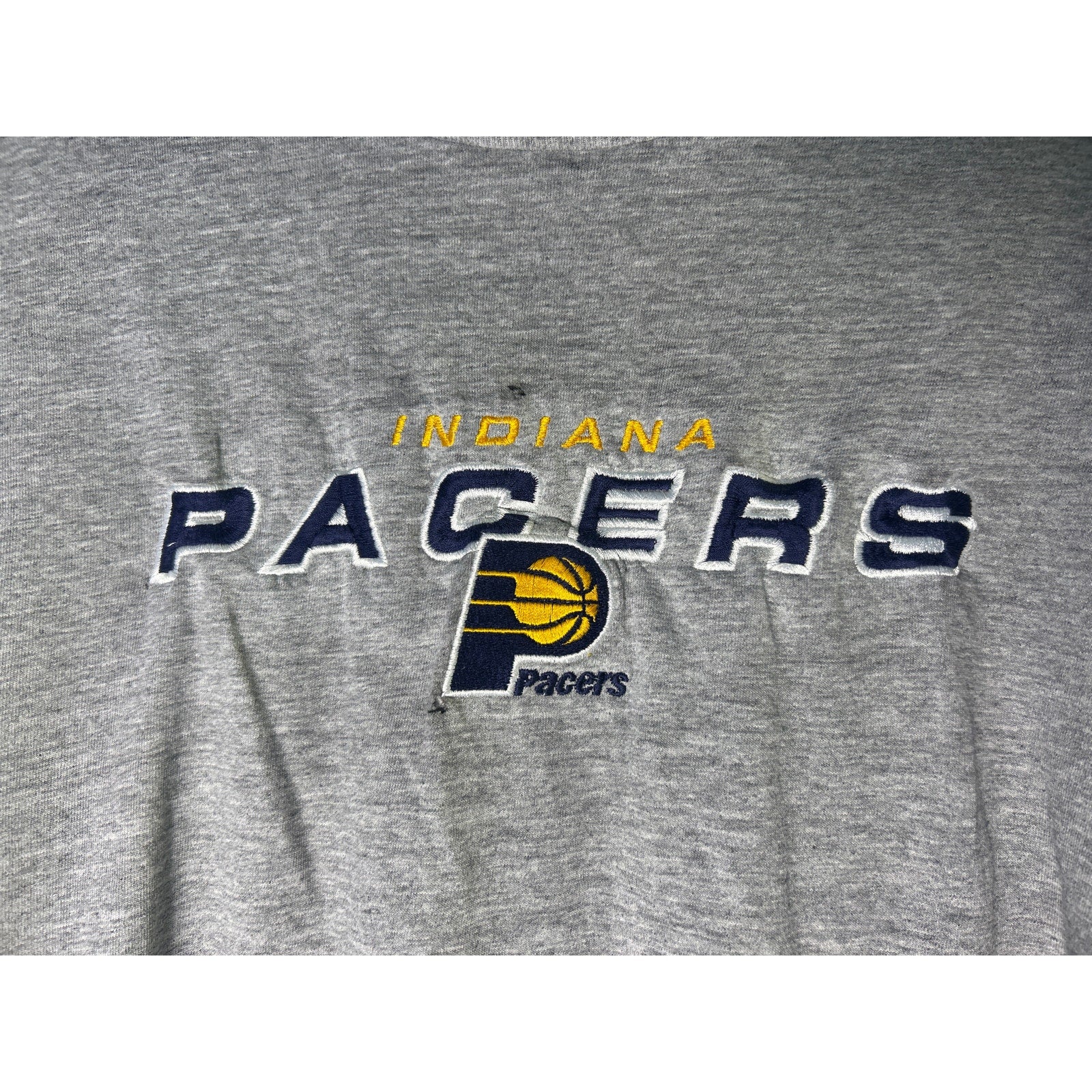Vintage Lee NBA Embroidered Indiana Pacers Crewneck Gray T-shirt Men's XXL