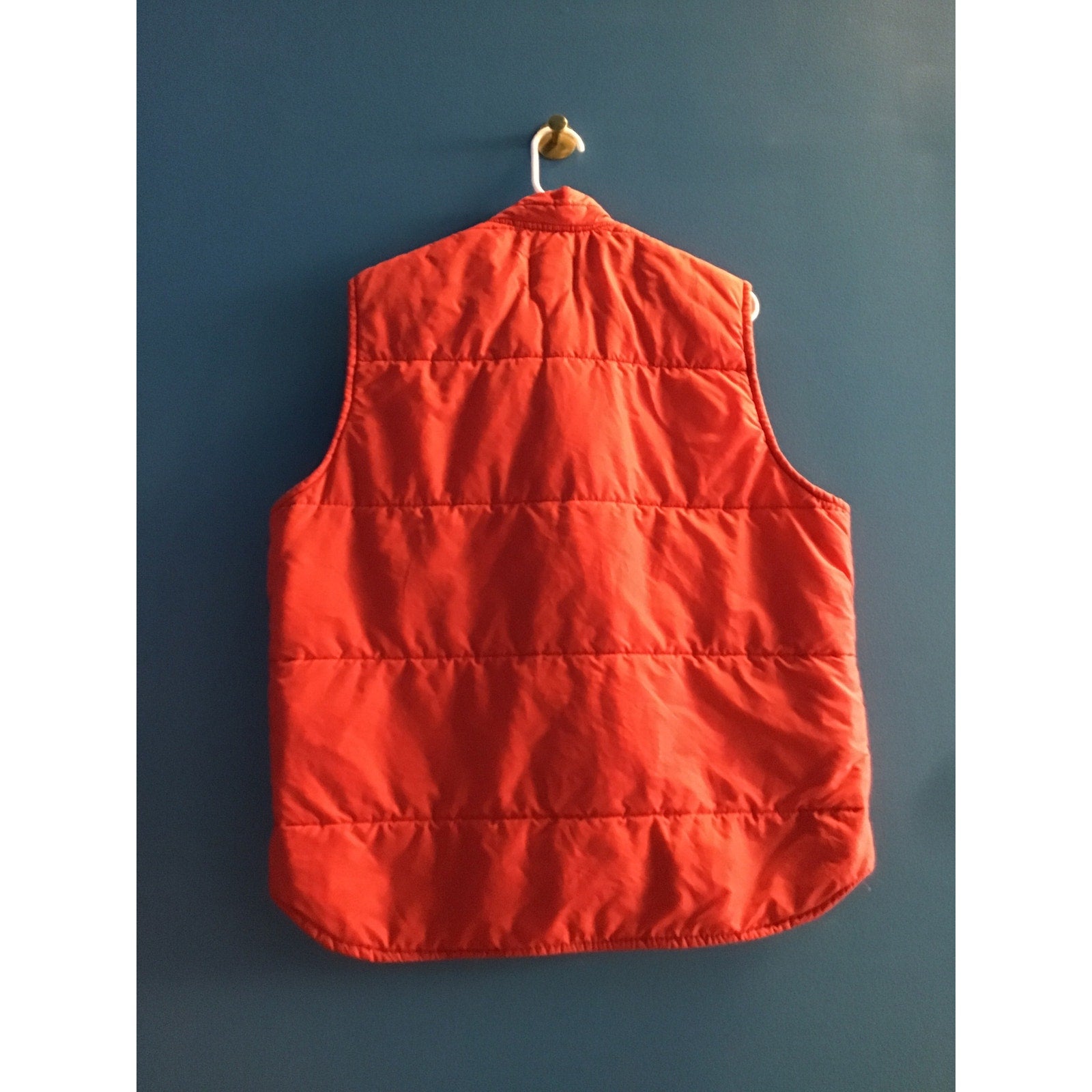 Vintage 80s Artex Indiana University Button Up Quilted Puffer Vest Jacket Large
