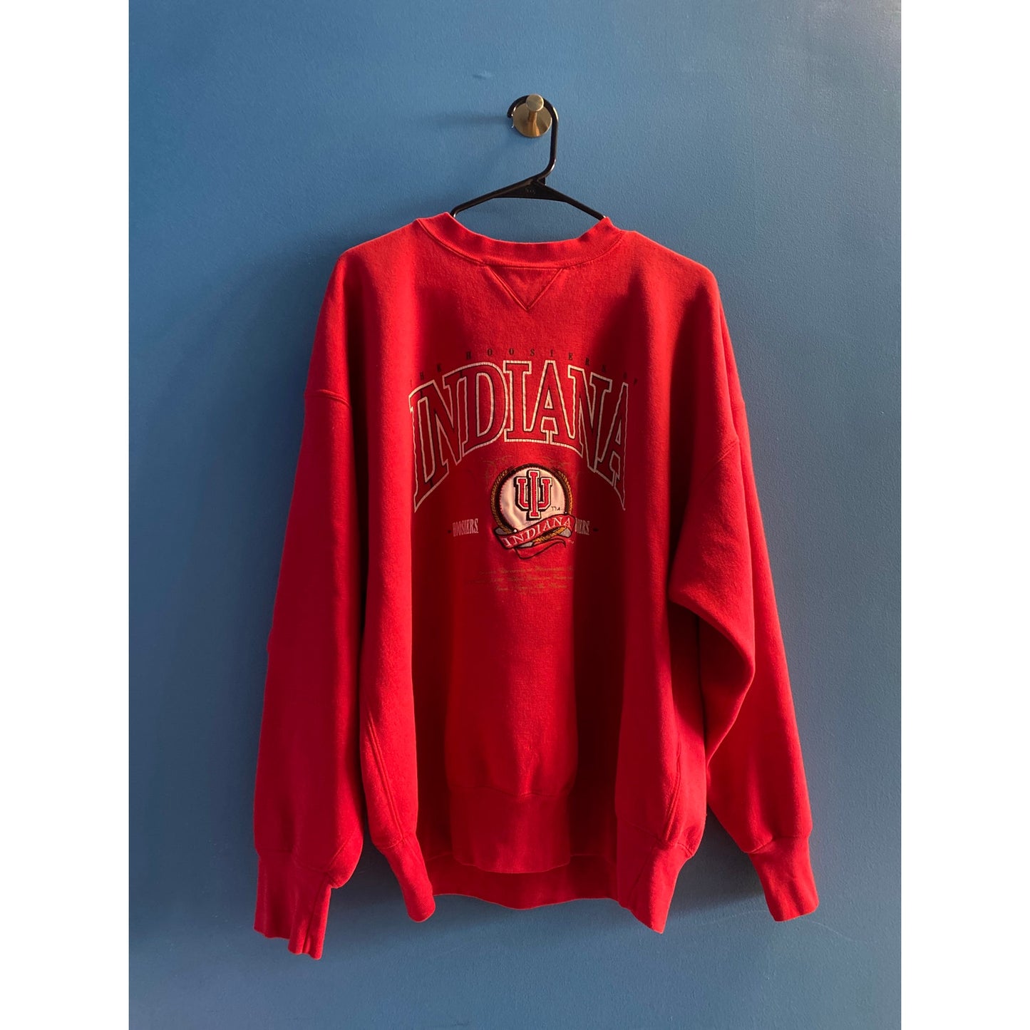 Midwest Embroidery INDIANA Hoosiers Crew Neck Red Sweatshirt Women's Size XL