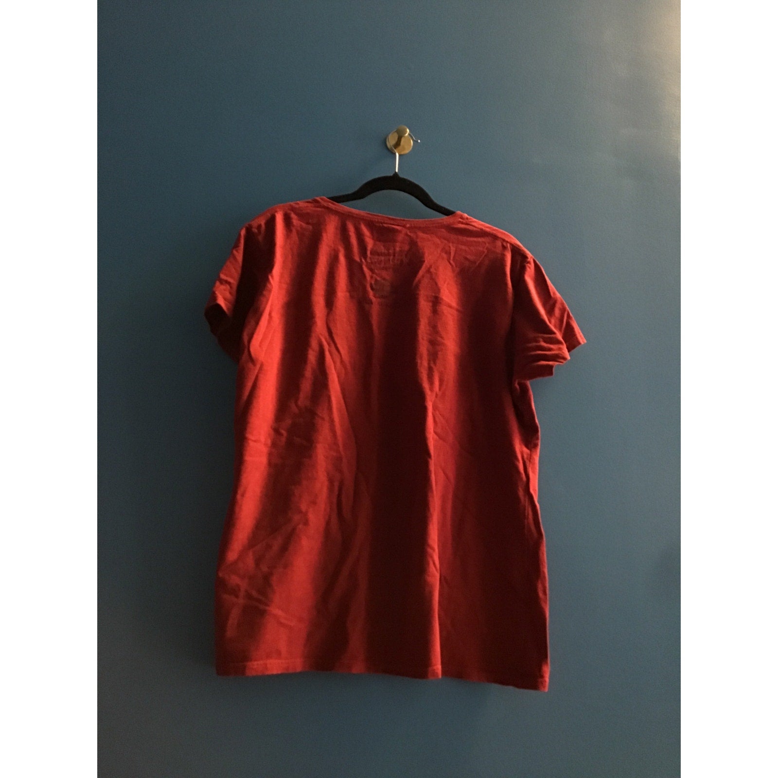 Harley Davidson 110 Years of Great Motorcycles Red Tee Shirt Women's Size L/XL