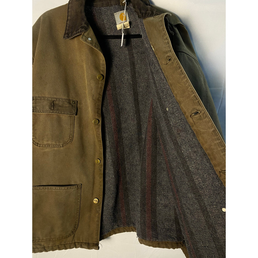 1999 Carhartt Blanket Lined Heavy Zip-Up Jacket w/Stains
