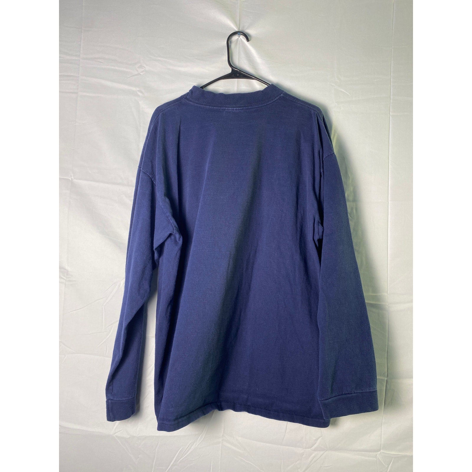 Nike Mock Neck Blue Sweatshirt Logo Embroidered Pullover Men's Size XL
