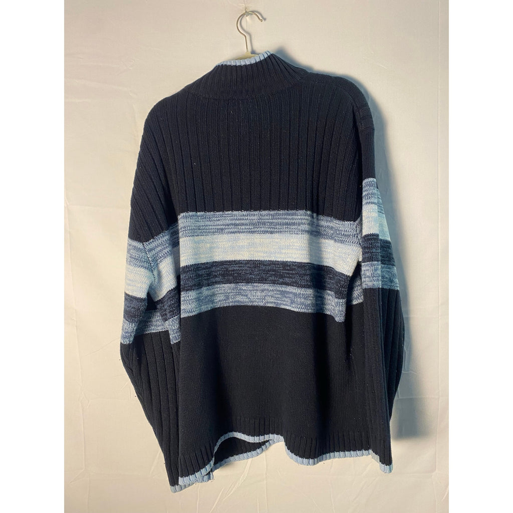 Southpole Blue Quarter Zip Pullover Sweater Heavy Outdoor Nautical Men's Size XL