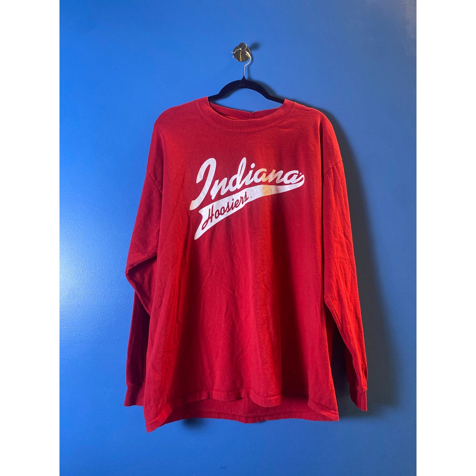 Steve & Barry's Indiana Hoosiers Red Long Sleeve Shirt Men's Size XL