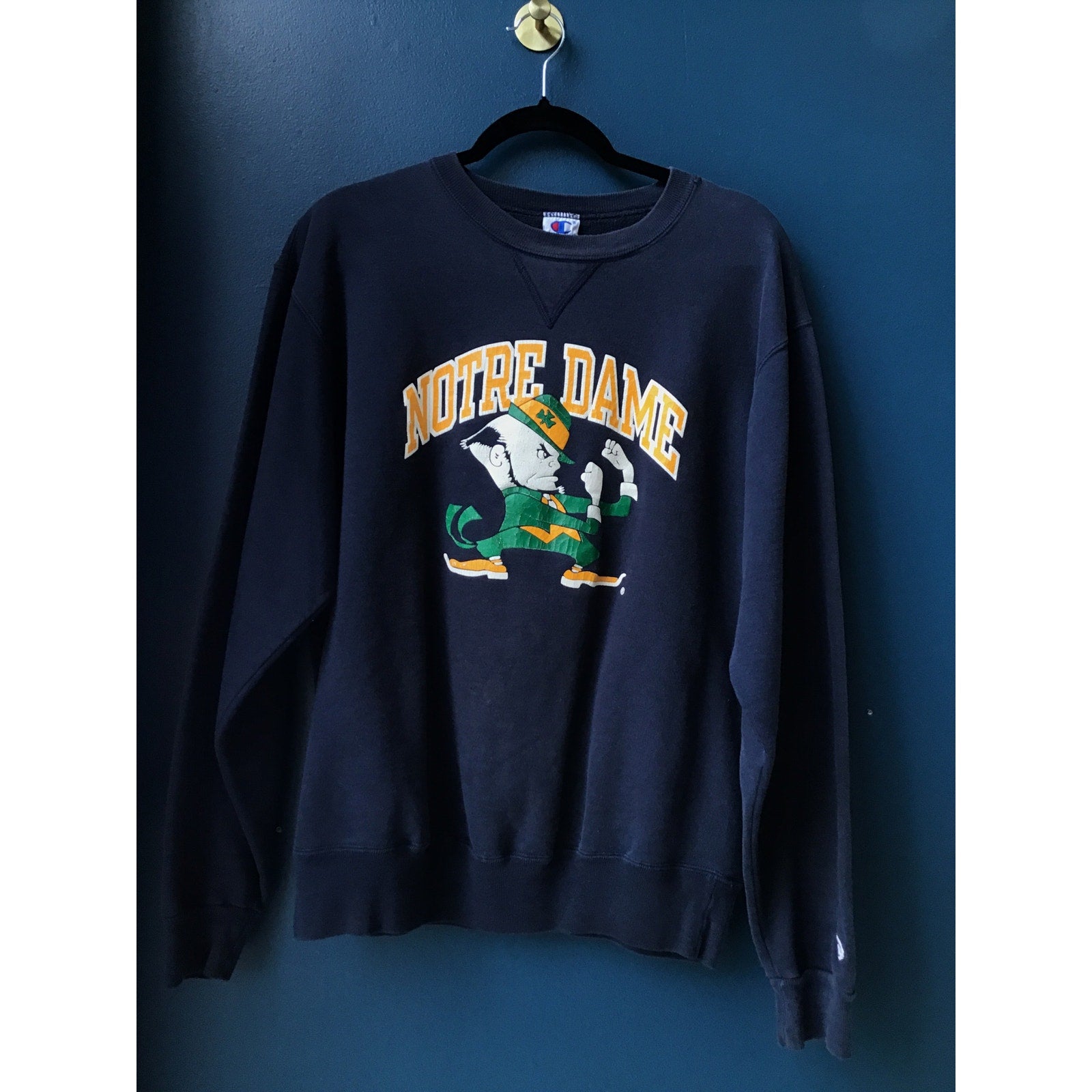 Vintage 90s Champion Notre Dame Sweatshirt Crewneck Pullover Men’s Size XL