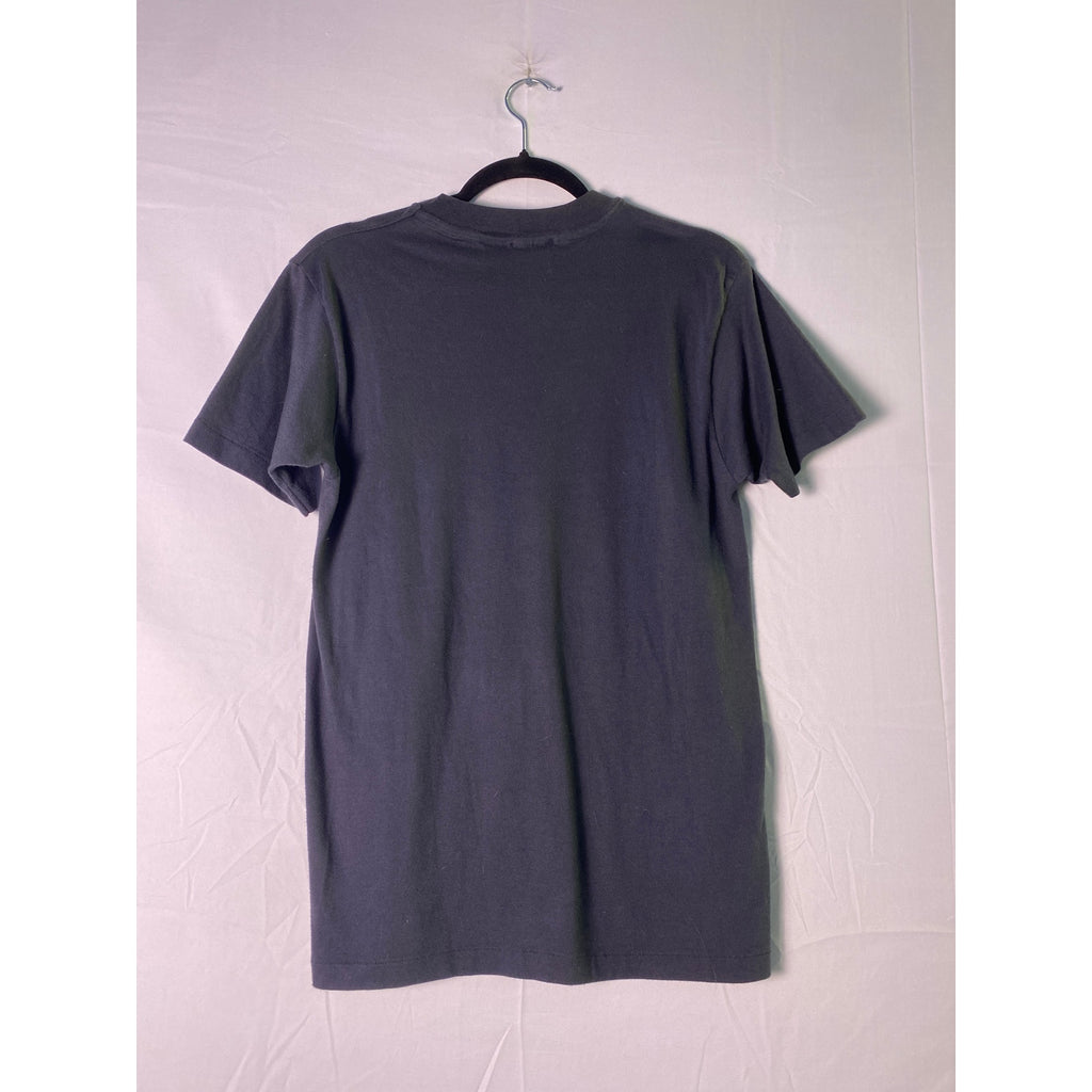 Vintage 80s SR-71 Blackbird Single Stitch Art Black Graphic Print T-Shirt Medium