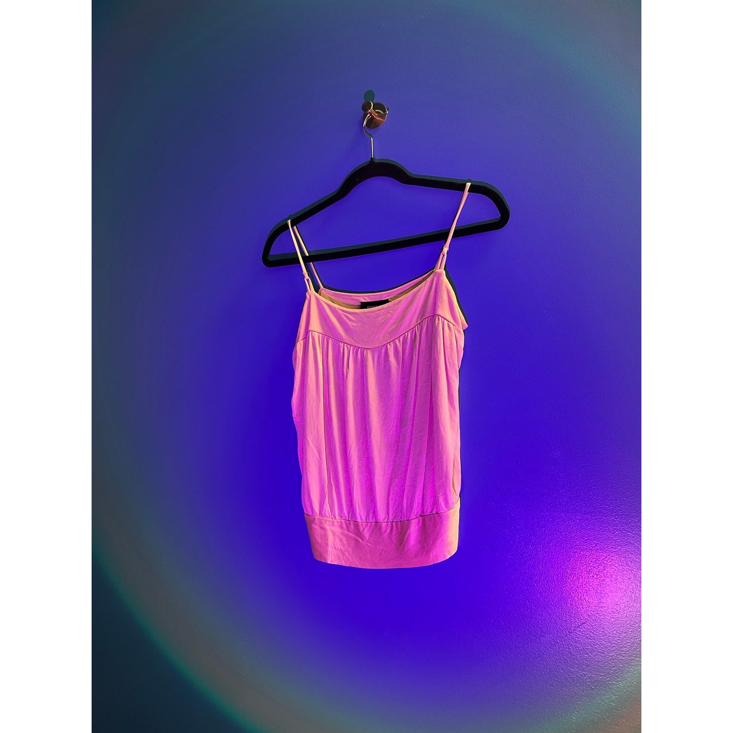 Express Champaigne Pink Pleated Tank Top Sleeveless Women's Size XS