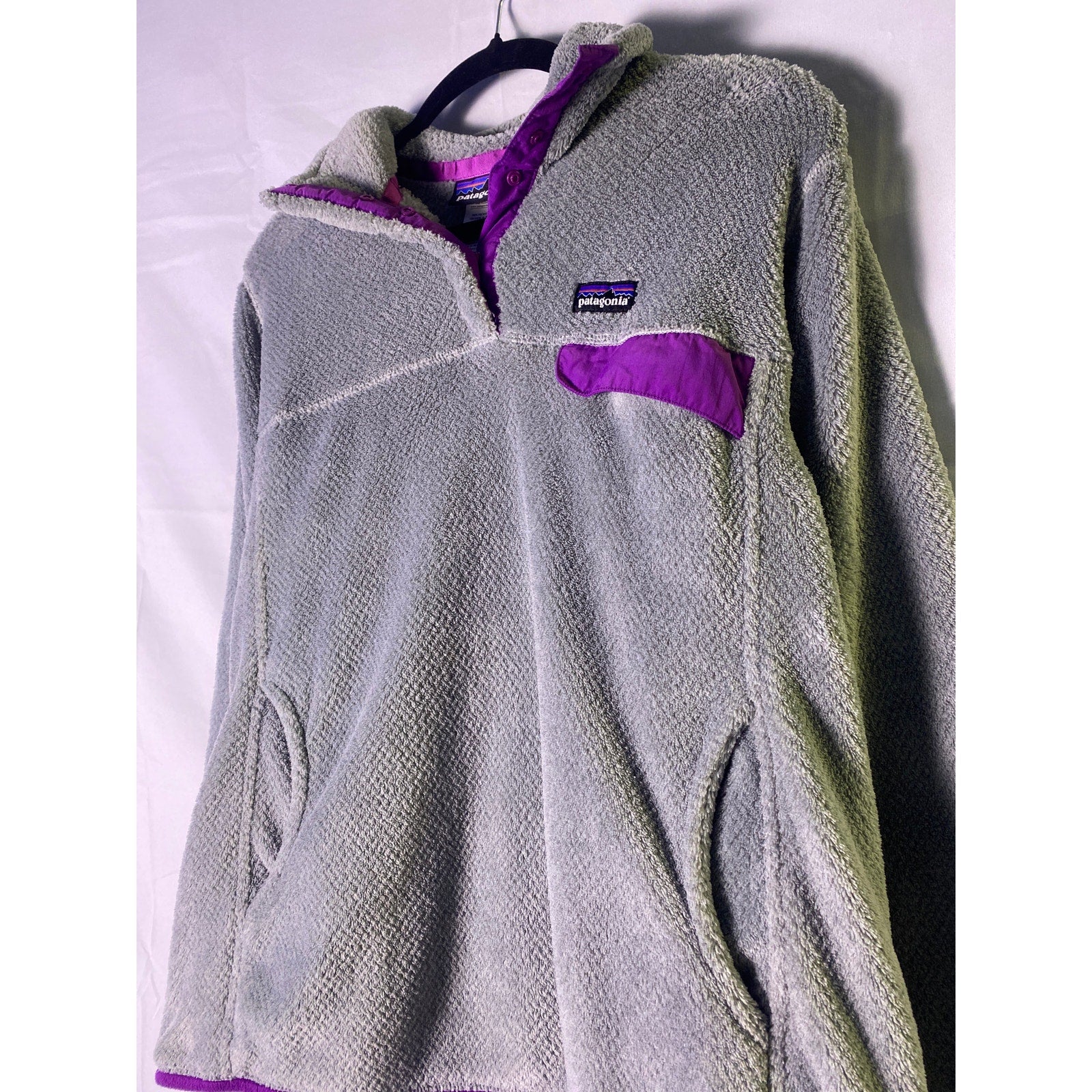 Patagonia Soft Fleece Re-Tool Snap-T Pullover Jacket Gray