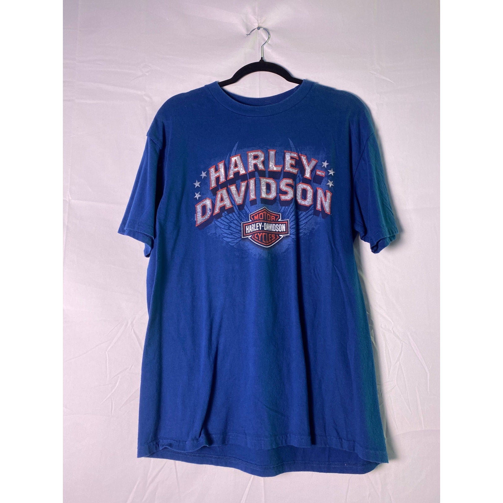 Harley Davidson Silverton, Colorado Worlds Highest Harley Store Blue Shirt Large