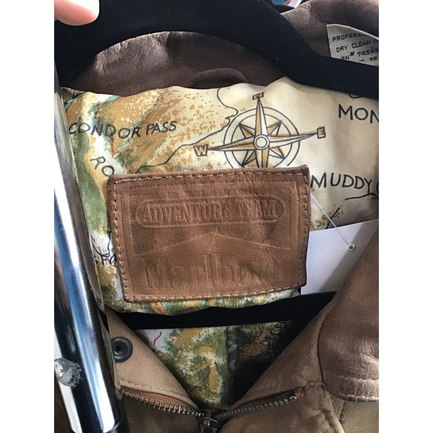 Vintage Marlboro Jacket Adventure Team Brown Suede Leather Bomber Men's Small