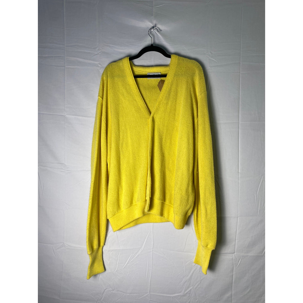 70's Grand Slam Munsingwear Yellow Buttons Cardigan Sweater Women's Size XL