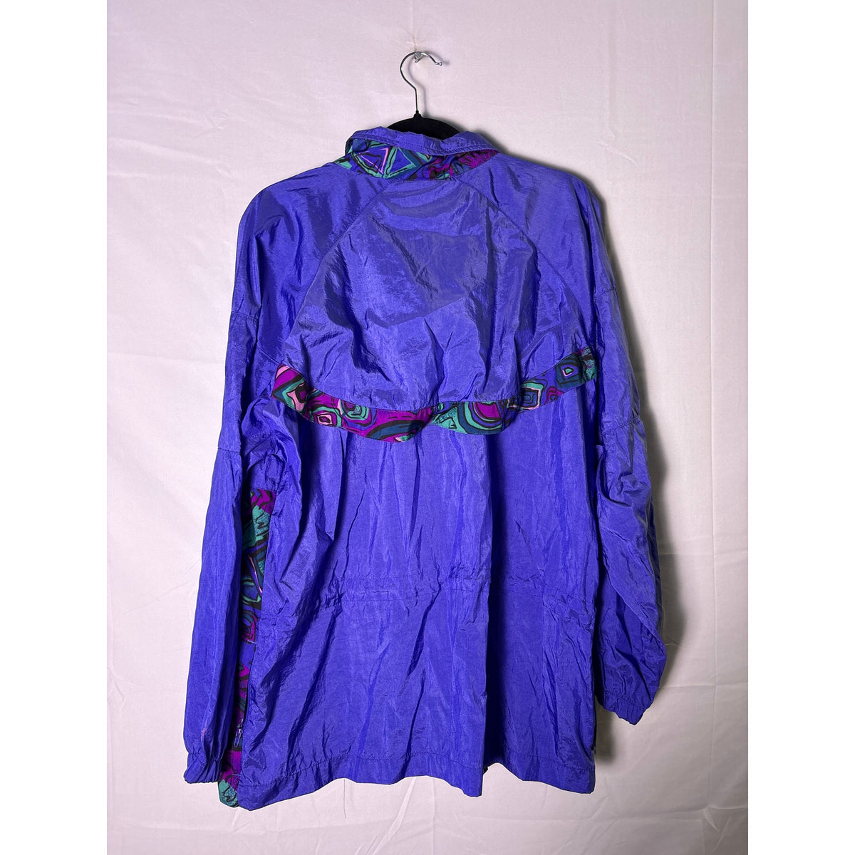 Vintage Reebok Multi Windbreaker Track Nylon Full Zip Jacket Women's Size Medium