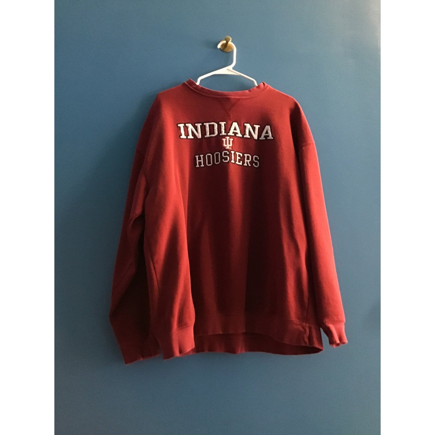 Y2K INDIANA Hoosiers Embroidered Crewneck Pullover Sweatshirt Women's Size XL