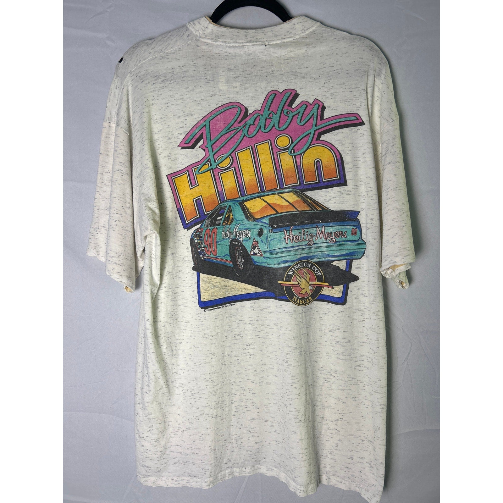2K CAL CRU Bobby Hillin Winston Cup NASCAR Racing Tee Shirt Men's L/XL