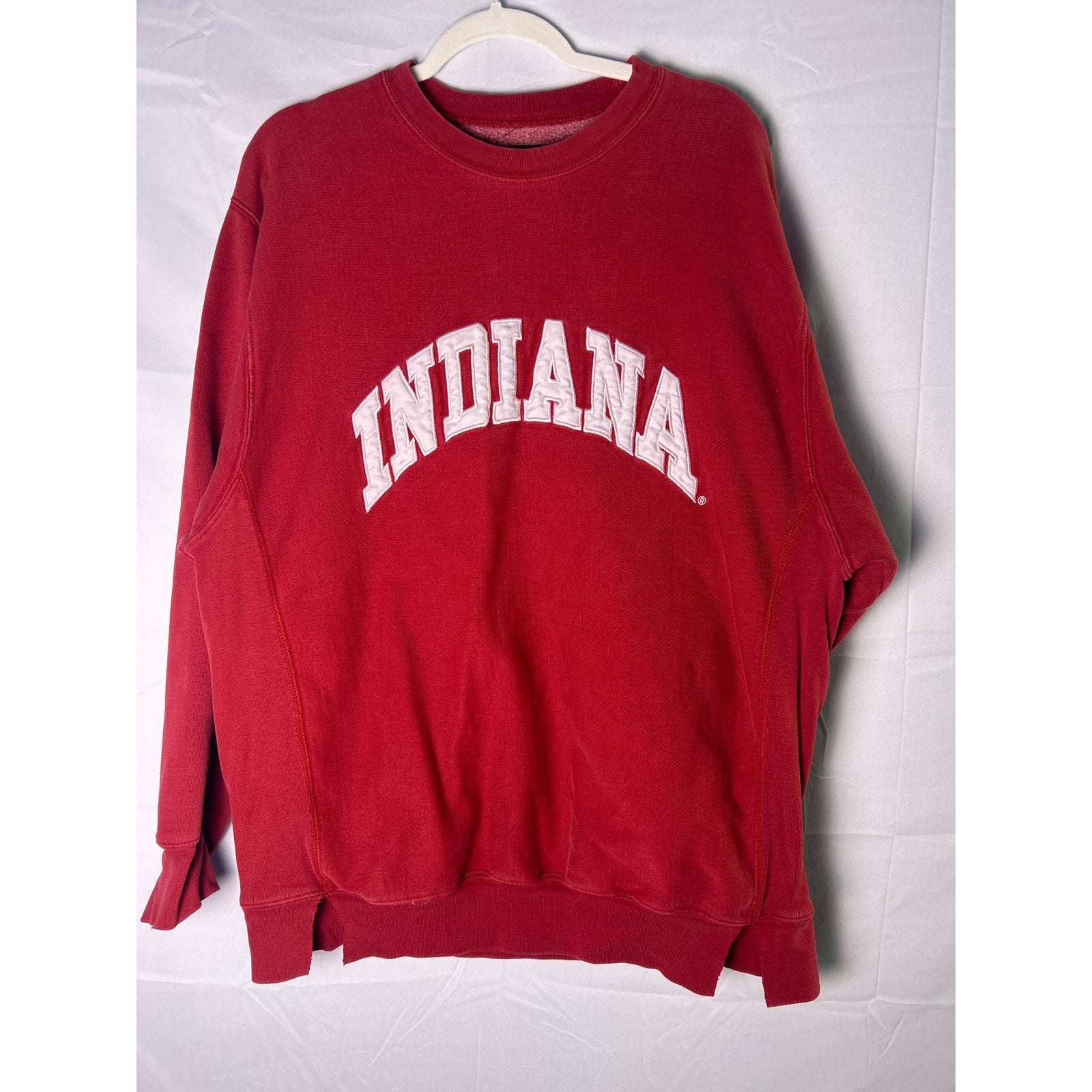 Steve & Barry's Embroidered INDIANA Red Crewneck Pullover Sweatshirt Men's XL
