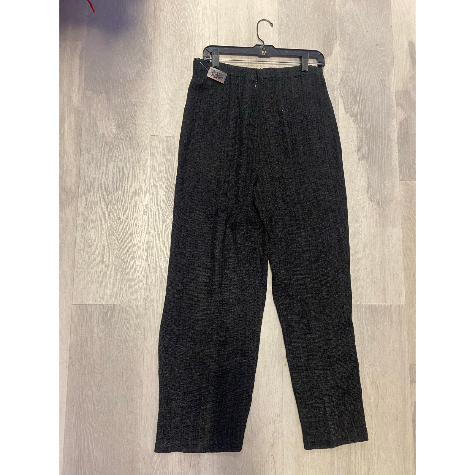 Vintage Zonda Nellis Black Straight Leg Pants Lagenlook Zip Closure Women Medium
