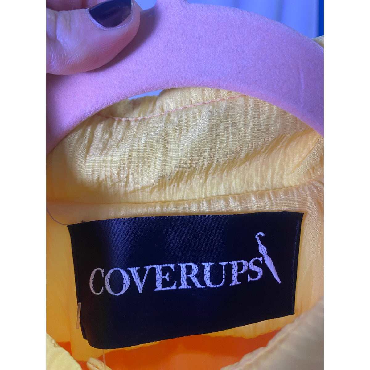 Vintage 70’s-80’s Coverups Yellow Long Rain Nylon Jacket
