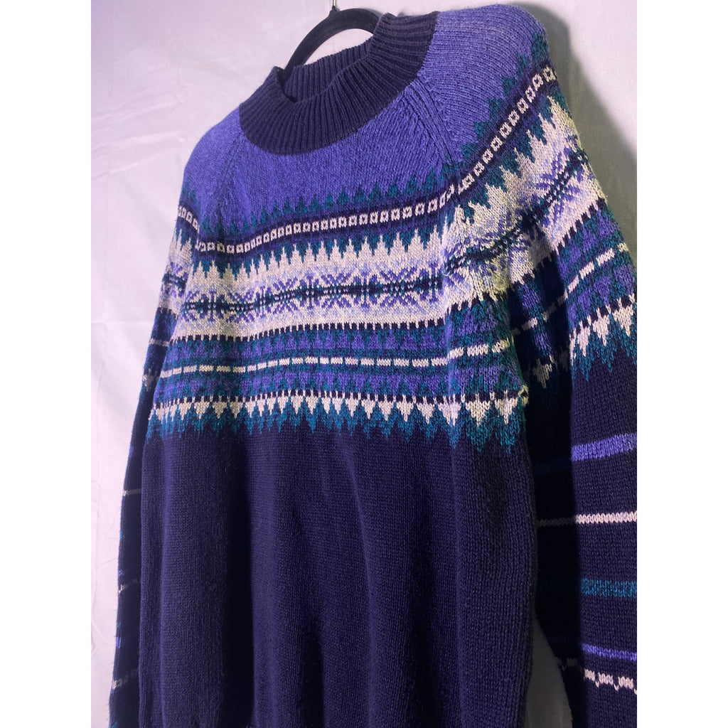 Funky Blue Patterned Sweater