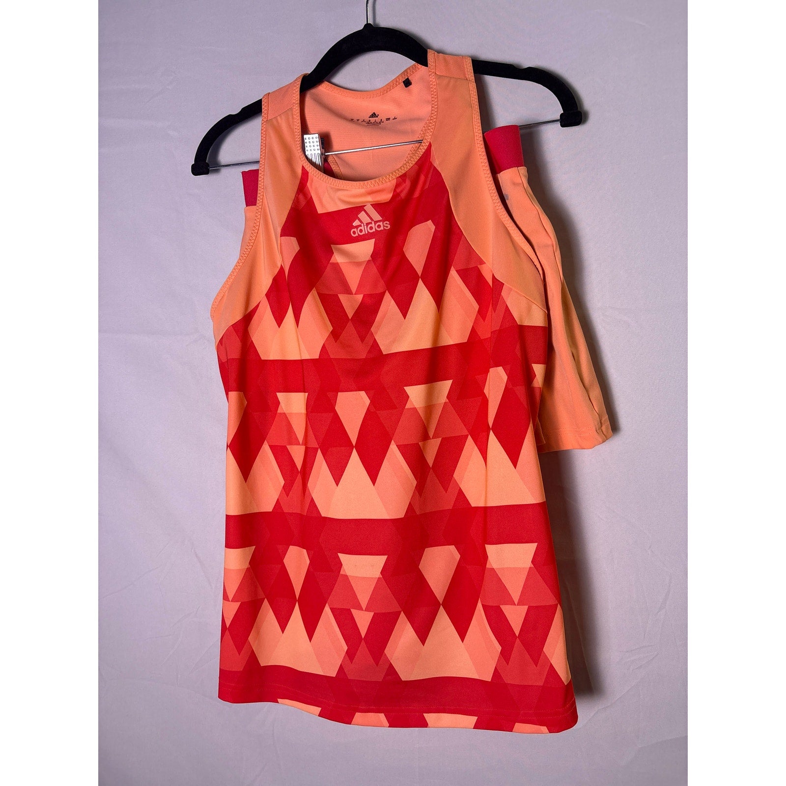 Adidas Climacool Tennis Tank Top &amp; Mini Skort Red Orange Activewear Medium