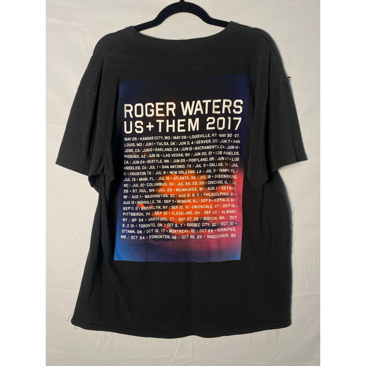Delta Roger Waters Us+Them 2017 Tour Graphic Print T-Shirt Men's Size XL