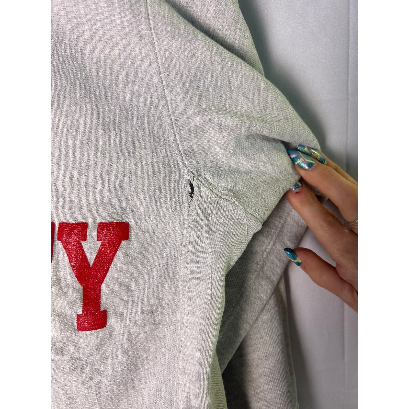 Champion Indiana University Gray Crewneck Sweatshirt Women's Size Large