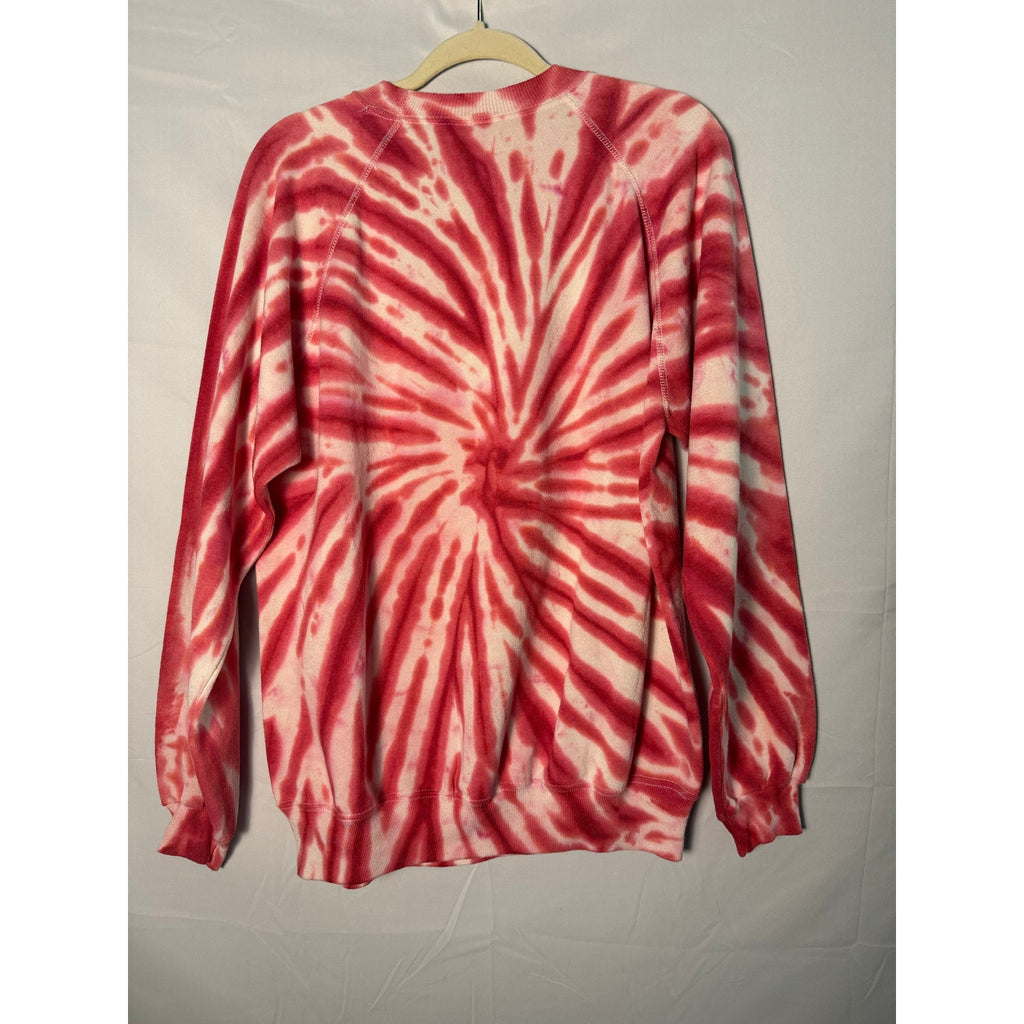 Hanes Indiana University Athletic Department Red White Tie Dye Sweatshirt XL