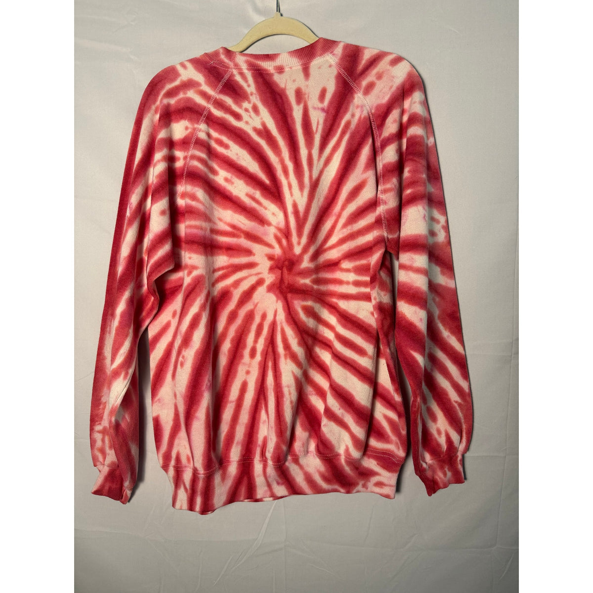Hanes Indiana University Athletic Department Red White Tie Dye Sweatshirt XL