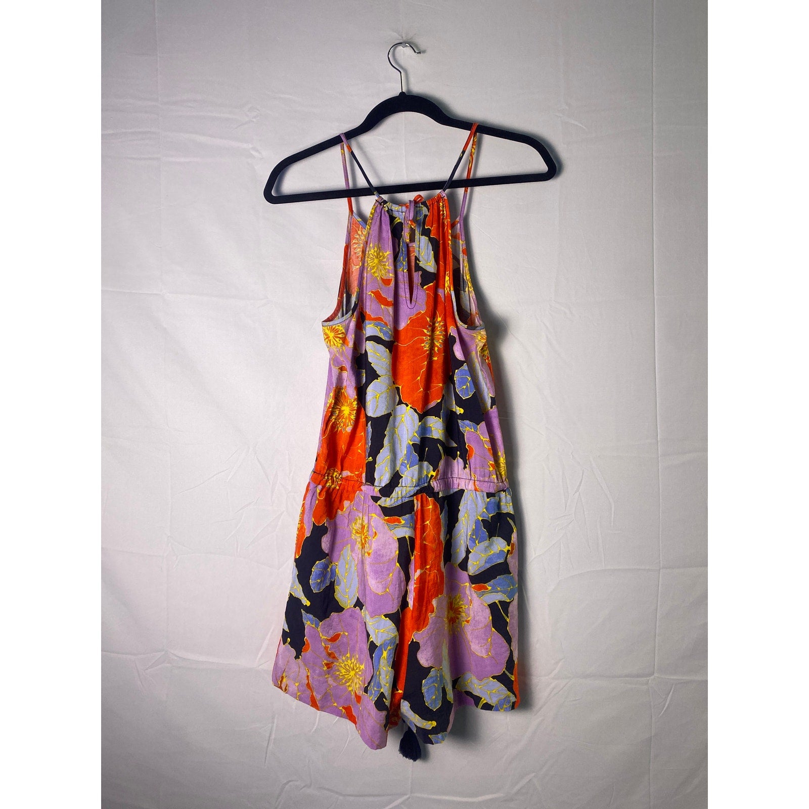 Ann Taylor LOFT Multicolor Floral Full Bloom Romper w/ Pockets Women's XS Petite
