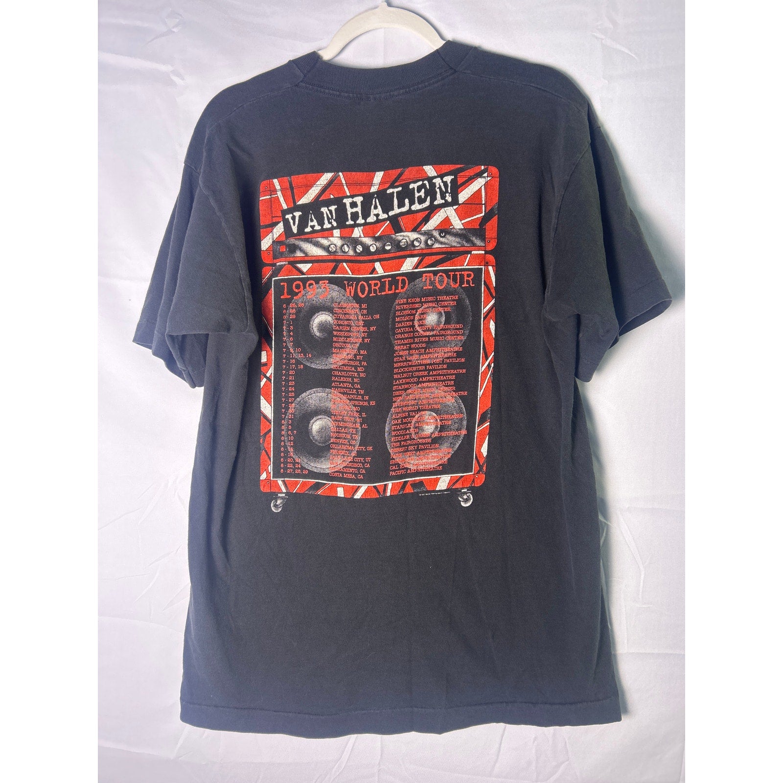 Fruit of the Loom Van Halen Live: 1993 World Tour Shirt Black Men's Size Large