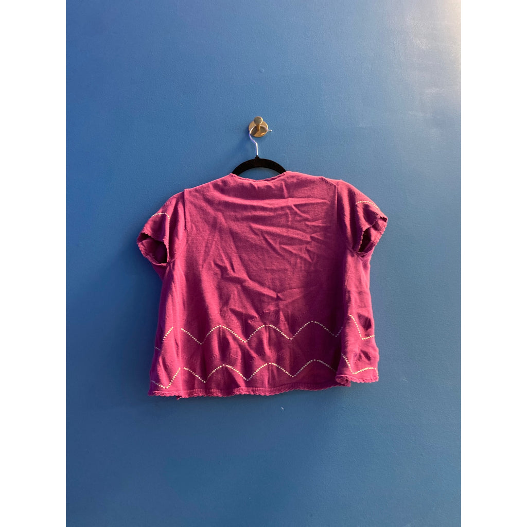 Gap Open Crop Top Cardigan Sweater Purple Women's Size Medium