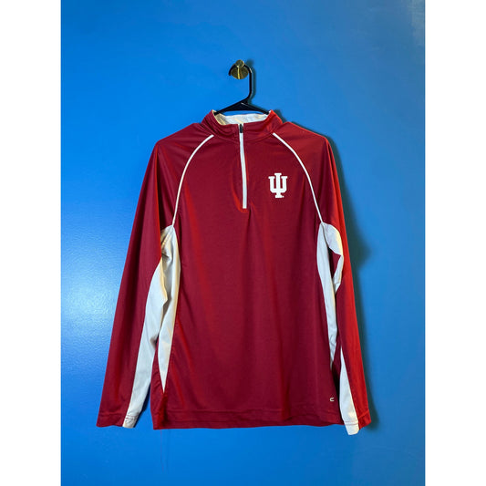 Colosseum Indiana Hoosiers Long Sleeve Quarter Zip Red Shirt Men's Size Medium