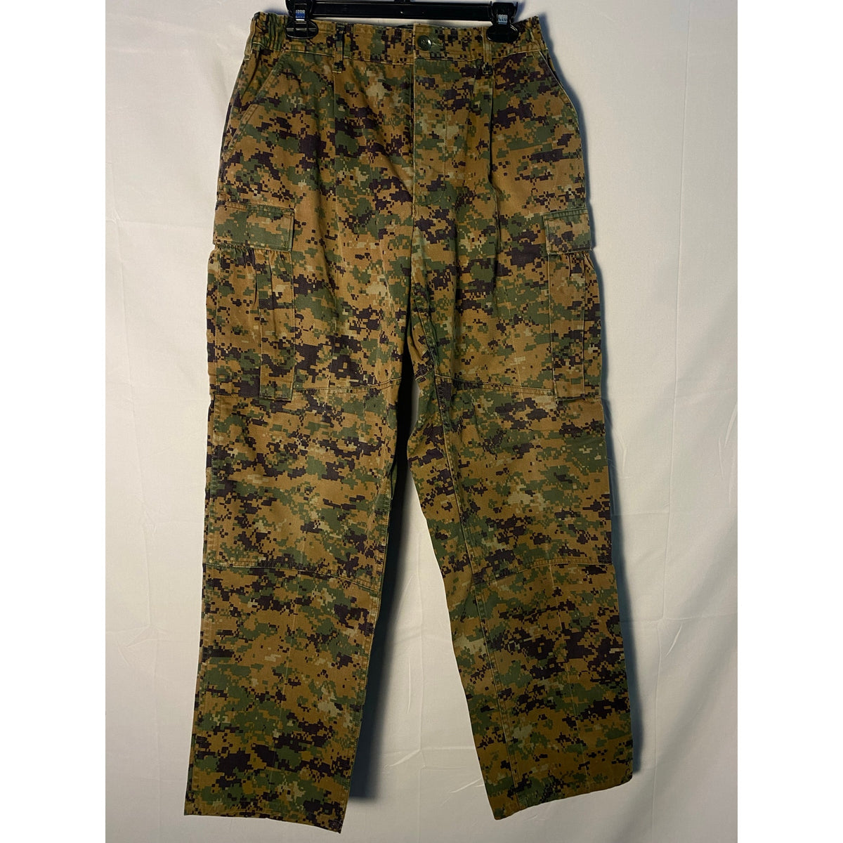 Y2K Green Military Camouflage Cargo Pants Straight Leg Men's Size 31