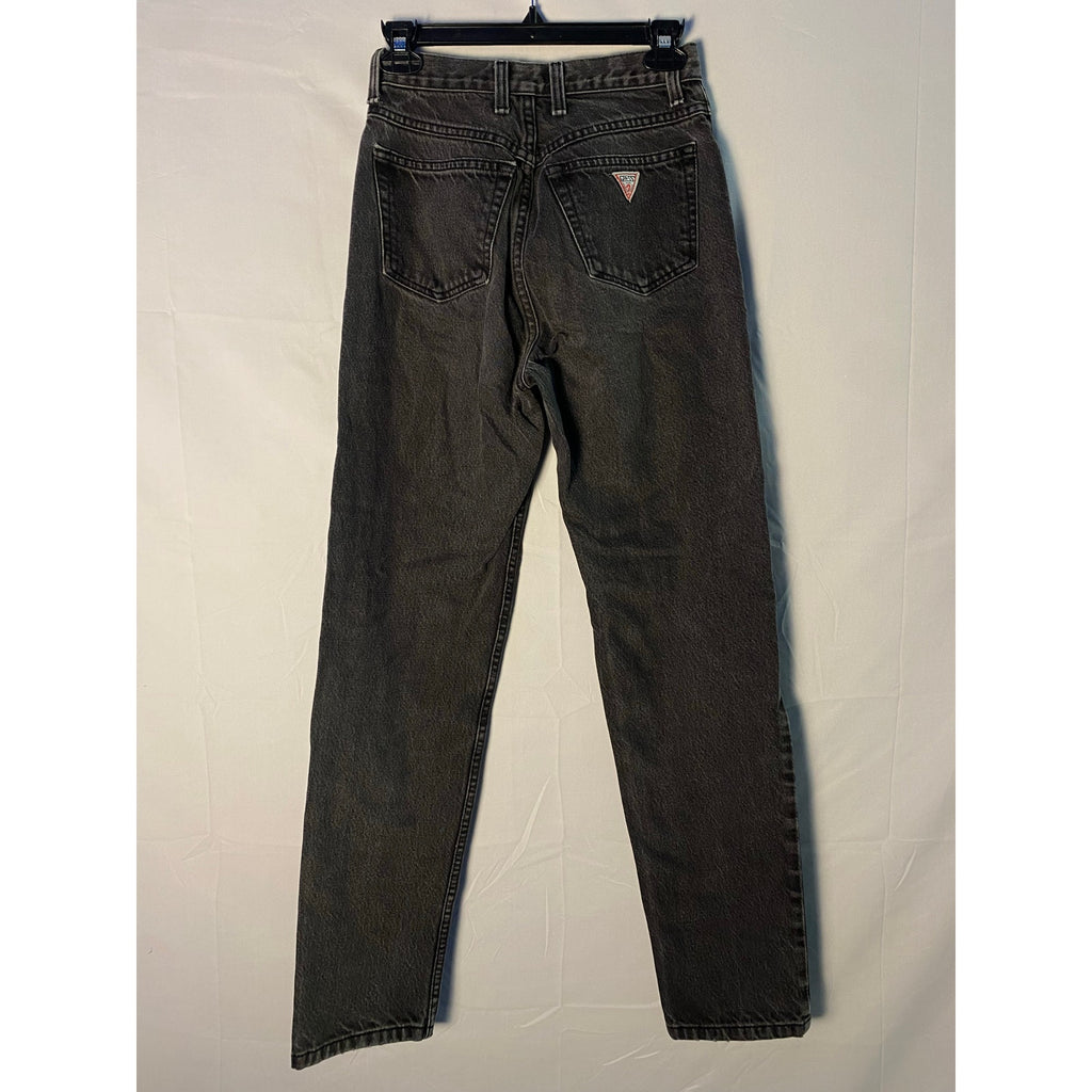 Vintage Guess Jeans Relaxed Fit Black Dark Wash High Rise Women's Size 28