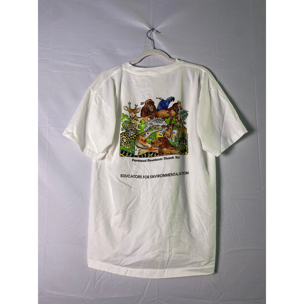 Earth Foundation Adopt an Acre 90s Pantanal Residents Print White Shirt Large