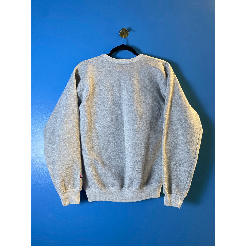 Vintage Champion Embroidered INDIANA MOM Gray Crew Neck Sweatshirt Men's Small